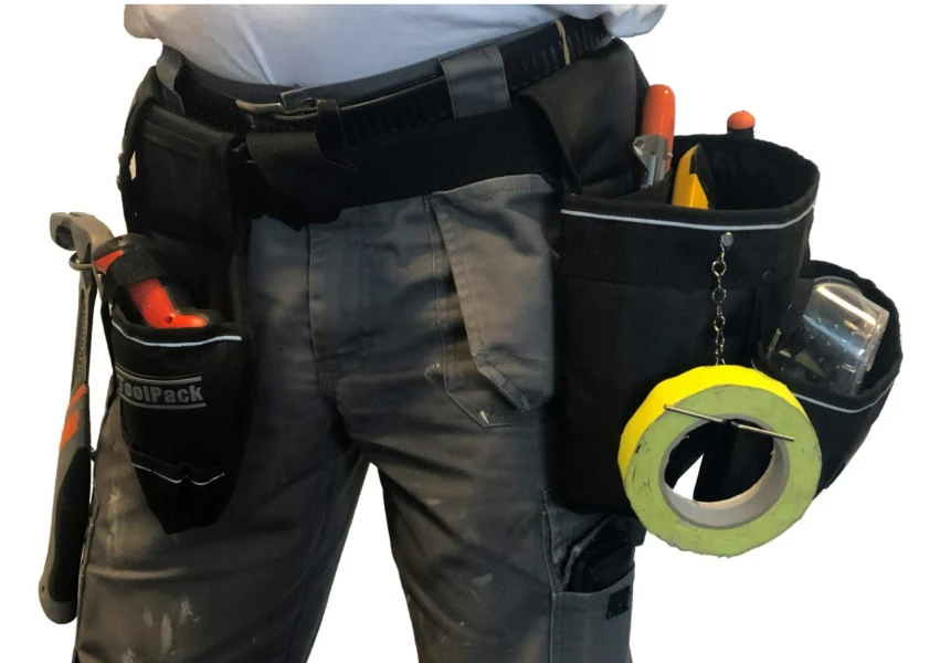 ToolPack Robuuste Gereedschapsgordel, Grote Gereedschapshouder, Boorhouder, Metalen Hamerhouder Drill Holder, Reflectielijnen 5 ToolPack Robuuste Gereedschapsgordel, Grote Gereedschapshouder, Boorhouder, Metalen Hamerhouder Drill Holder, Reflectielijnen - Afbeelding 3