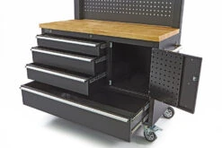 HBM Gereedschapswagen Met Kastenwand, Houten Werkblad, 122 Cm, Zwart -Kwaliteitswinkel Voor Thuishulpmiddelen hbm 004 88.jpg 1200x600 fc32debc88