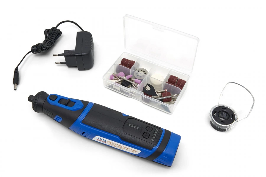 HBM 8 Volt Multifunctionele Hobbymachine Op Accu Met 42 Accessoires 3 HBM 8 Volt Multifunctionele Hobbymachine Op Accu Met 42 Accessoires