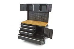 HBM Gereedschapswagen Met Kastenwand, Houten Werkblad, 122 Cm, Zwart -Kwaliteitswinkel Voor Thuishulpmiddelen hbm 006 106.jpg 1200x600 8e7eaebc88