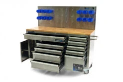 HBM Werkbank 158 Cm 10 Laden Met Deur En Achterwand, RVS -Kwaliteitswinkel Voor Thuishulpmiddelen hbm 012 120.jpg 1200x600 0134bebc88