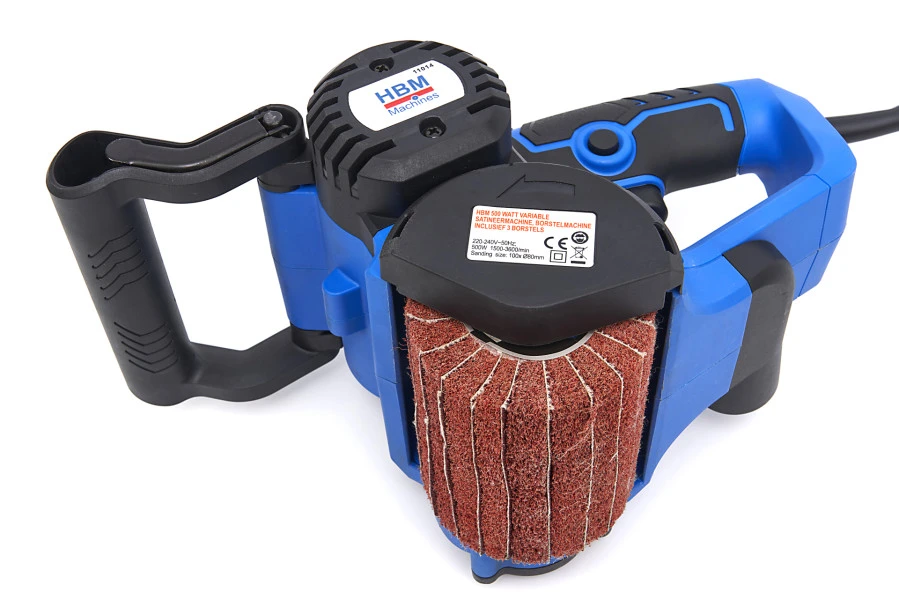 HBM 500 Watt Variable Satineermachine, Borstelmachine Inclusief 3 Borstels 8 HBM 500 Watt Variable Satineermachine, Borstelmachine Inclusief 3 Borstels - Afbeelding 6