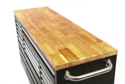 HBM Verrijdbare Gereedschapswagen Met Houten Werkblad - 146 Cm - Zwart -Kwaliteitswinkel Voor Thuishulpmiddelen hbm 022 61.jpg 1200x600 a5abbebc88