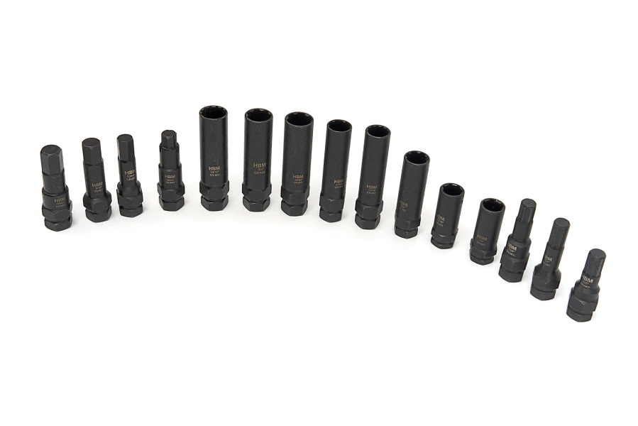 HBM Kracht Wielslot, Wielbouten Demontageset 16-delig 5 HBM Kracht Wielslot, Wielbouten Demontageset 16-delig - Afbeelding 3