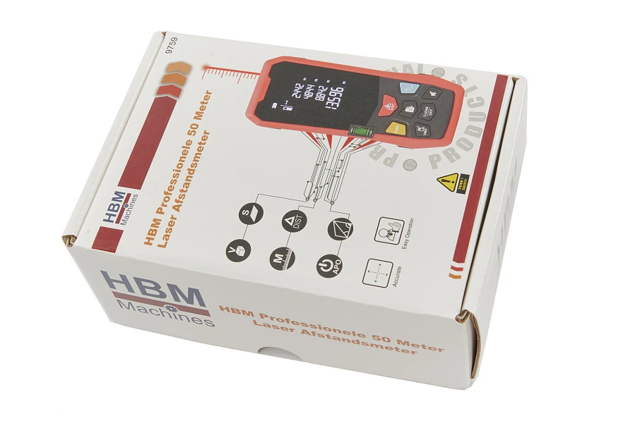 HBM Professionele 50 Meter Laser Afstandsmeter 7 HBM Professionele 50 Meter Laser Afstandsmeter - Afbeelding 5