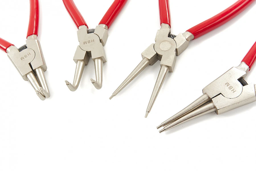 HBM 4 Delige 225 Mm Seegerringtangenset, Borgveertangenset 3 HBM 4 Delige 225 Mm Seegerringtangenset, Borgveertangenset