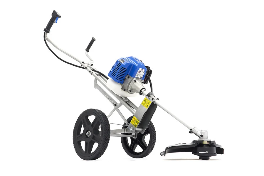 HBM Mobiele 52 Cc Grastrimmer / Kantenmaaier Met 2-Takt Benzinemotor En Wielen 4 HBM Mobiele 52 Cc Grastrimmer / Kantenmaaier Met 2-Takt Benzinemotor En Wielen - Afbeelding 2