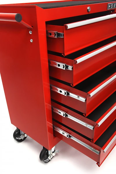 HBM Gereedschapswagen Met 5 Laden, 62 Cm, Rood 4 HBM Gereedschapswagen Met 5 Laden, 62 Cm, Rood - Afbeelding 2
