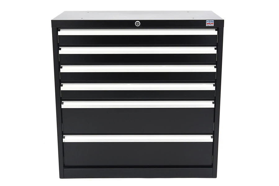 HBM 6 Laden Profi Gereedschapskast 90 X 45 X 90 Cm Zwart 3 HBM 6 Laden Profi Gereedschapskast 90 X 45 X 90 Cm Zwart