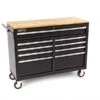 HBM Verrijdbare Gereedschapswagen Met Houten Werkblad - 117 Cm - Zwart -Kwaliteitswinkel Voor Thuishulpmiddelen hbm 144 50.jpg 1200x600 19376ebc88