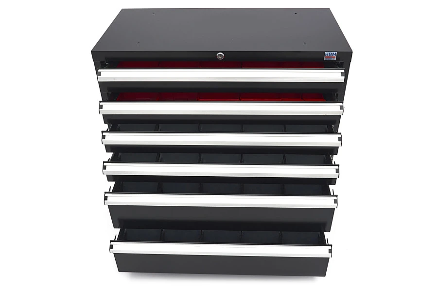 HBM 6 Laden Profi Gereedschapskast 90 X 45 X 90 Cm Zwart 7 HBM 6 Laden Profi Gereedschapskast 90 X 45 X 90 Cm Zwart - Afbeelding 5