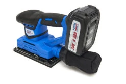 HBM Professionele 20 Volt 4,0AH Lion Vlakschuurmachine Inclusief 2 Lion Accu's En 15 Schuurvellen