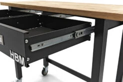 HBM Werkbank Met Massief Houten Blad, 2 Laden, Verrijdbaar, 122 Cm -Kwaliteitswinkel Voor Thuishulpmiddelen hbm 3073 8.jpg 1200x600 b7e09ebc88