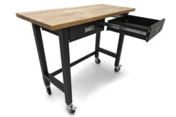 HBM Werkbank Met Massief Houten Blad, 2 Laden, Verrijdbaar, 122 Cm -Kwaliteitswinkel Voor Thuishulpmiddelen hbm 3074 9.jpg 1200x600 d06a4ebc88