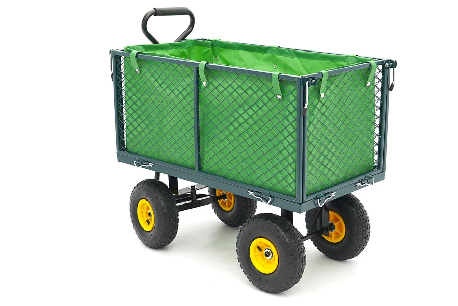HBM 100 Kg Trekkar, Bolderwagen, Tuinkar Met 86 X 46 X 38 Cm Laadbak Inclusief Canvas Zak 3 HBM 100 Kg Trekkar, Bolderwagen, Tuinkar Met 86 X 46 X 38 Cm Laadbak Inclusief Canvas Zak