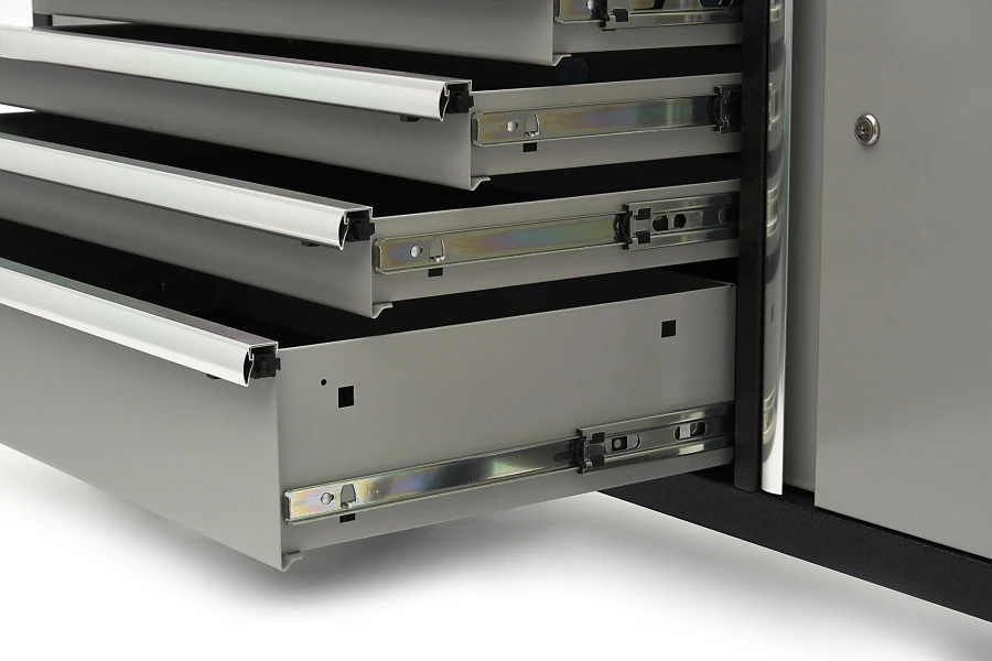 HBM Gereedschapswagen Met Houten Werkblad - 168 Cm - Grijs 12 HBM Gereedschapswagen Met Houten Werkblad - 168 Cm - Grijs - Afbeelding 10