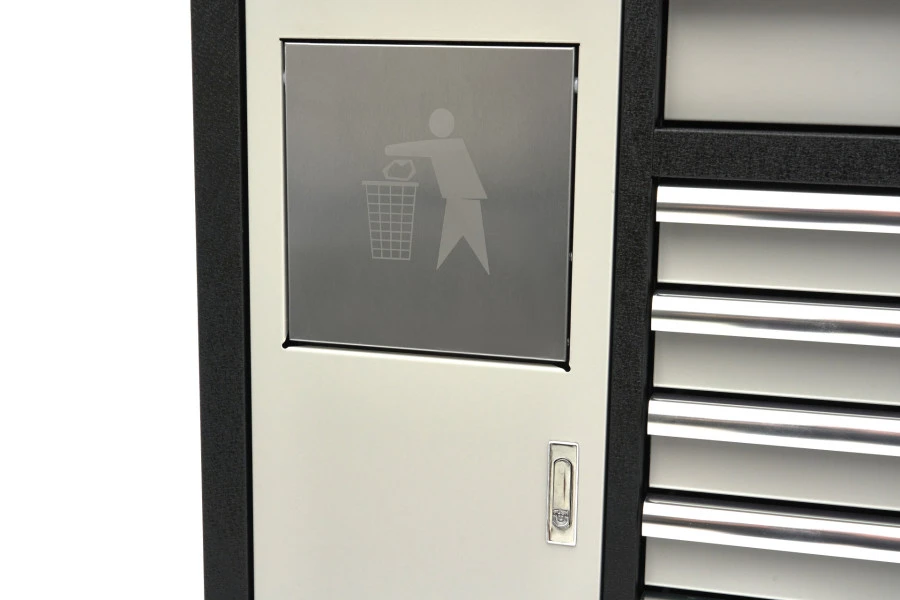 HBM Gereedschapswagen Met Houten Werkblad - 168 Cm - Grijs 13 HBM Gereedschapswagen Met Houten Werkblad - 168 Cm - Grijs - Afbeelding 11