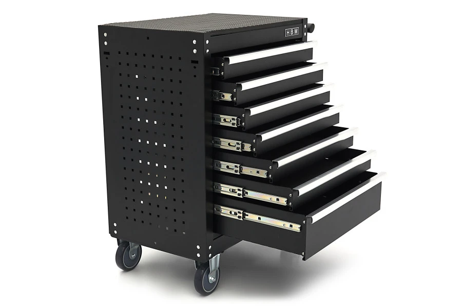 HBM Gereedschapswagen Met 7 Laden - 68 Cm - Zwart 6 HBM Gereedschapswagen Met 7 Laden - 68 Cm - Zwart - Afbeelding 4